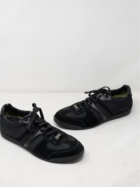 Hugo Boss Akeen Smart Trainers Black Suede Textile Men's Shoes 50247604-US 10